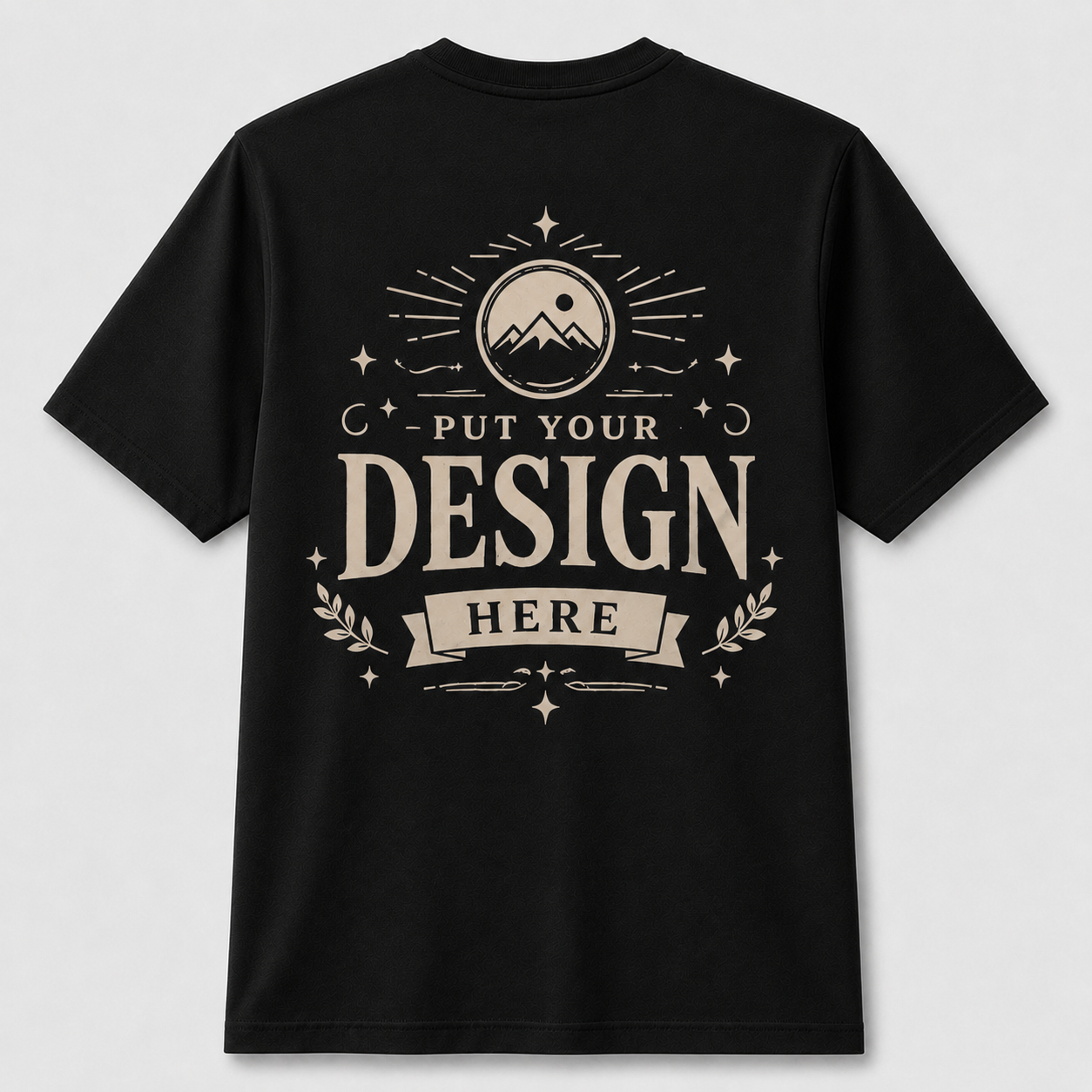 Design Your Own Premium T-Shirt – Black – Back Print