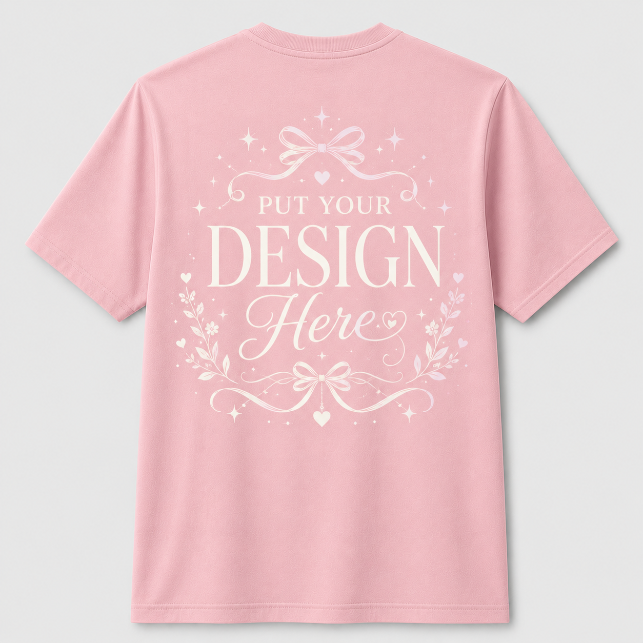 Design Your Own Premium T-Shirt – Pink – Back Print