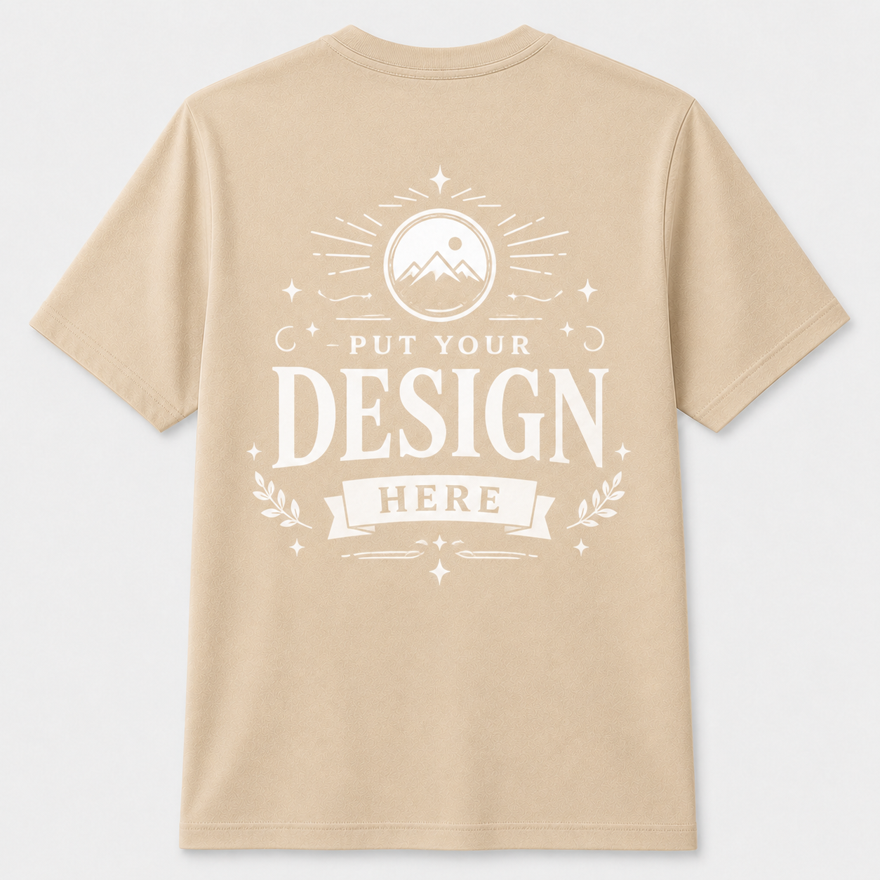 Design Your Own Premium T-Shirt – Beige – Back Print